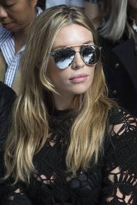 London, UK. 19 09 2015. Model Abbey Clancy attends the Sibling fashion show at London Fashion Week. London Fashion Week, Sibling, London, UK 
