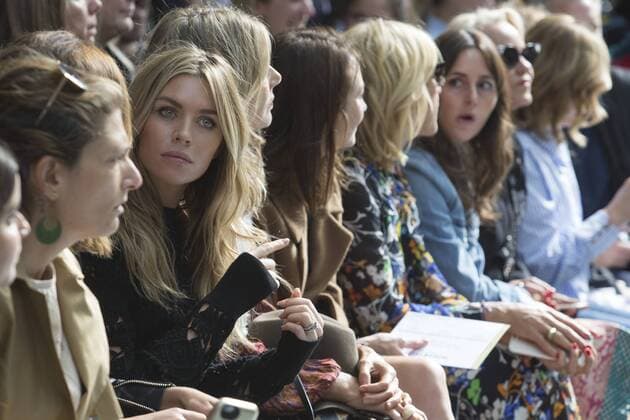 London, UK. 19 09 2015. Model Abbey Clancy attends the Sibling fashion show at London Fashion Week. London Fashion Week, Sibling, London, UK 