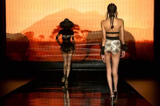 Model bei der Andres Sarda Fashion Show auf der Mercedes-Benz Fashion Week Madrid Spring Summer 2016. Madrid, 19.09.2015 Andres Sarda Model 