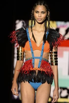 Model bei der Andres Sarda Fashion Show auf der Mercedes-Benz Fashion Week Madrid Spring Summer 2016. Madrid, 19.09.2015 Andres Sarda Model 