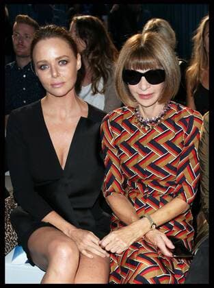 . 19 09 2015. London, United Kingdom. Stella McCartney and Anna Wintour in the front row at the Hunter Original show at London Fashion Week-S S 2016 -Day two.  xStephenxLockx xi-Imagesx IIM-11063-0041
