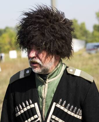 Sept. 19, 2015 - Kuban Cossack WWI -- In the historical festival Civilization in Kiev, Ukraine have been replicated the history of revolutions, way of life and the atmosphere of centuries since antiquity and the middle of the twentieth century - ZUMAg154