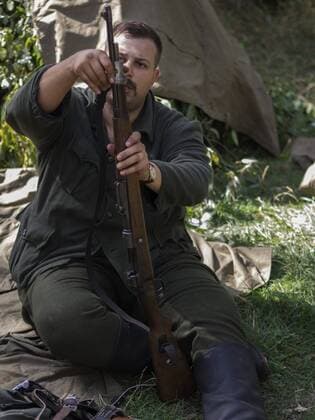 Sept. 19, 2015 - Warrior of the Ukrainian Insurgent Army during the Second World War -- In the historical festival Civilization in Kiev, Ukraine have been replicated the history of revolutions, way of life and the atmosphere of centuries since antiquity and the middle of the twentieth century - ZUMAg154