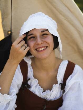 Sept. 19, 2015 - Girl in a historic clothes early 19th century -- In the historical festival Civilization in Kiev, Ukraine have been replicated the history of revolutions, way of life and the atmosphere of centuries since antiquity and the middle of the twentieth century - ZUMAg154