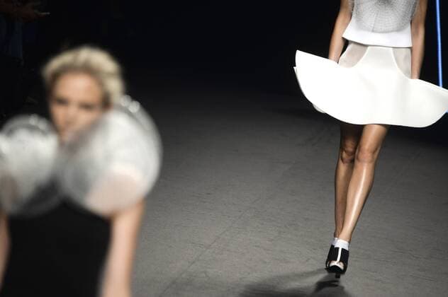 Model bei der Amaya Arzuaga Fashion Show auf der Mercedes-Benz Fashion Week Madrid Spring Summer 2016. Madrid, 19.09.2015 Amaya Arzuaga Model 
