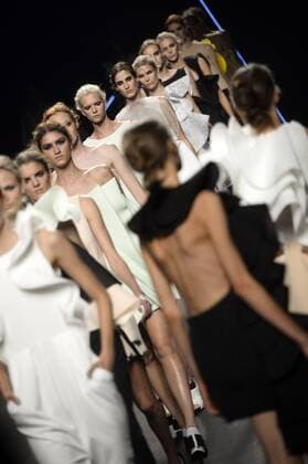 Models bei der Amaya Arzuaga Fashion Show auf der Mercedes-Benz Fashion Week Madrid Spring Summer 2016. Madrid, 19.09.2015 Amaya Arzuaga Models 
