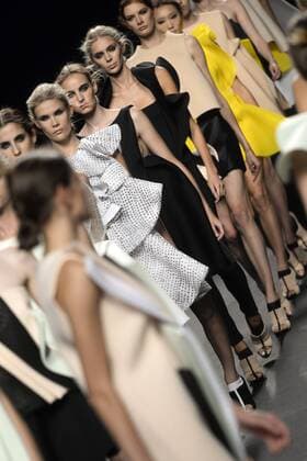 Models bei der Amaya Arzuaga Fashion Show auf der Mercedes-Benz Fashion Week Madrid Spring Summer 2016. Madrid, 19.09.2015 Amaya Arzuaga Models 