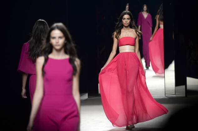 Models bei der Juanjo Oliva Fashion Show auf der Mercedes-Benz Fashion Week Madrid Spring Summer 2016. Madrid, 19.09.2015 Juanjo Oliva Models 