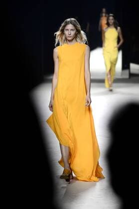 Model bei der Juanjo Oliva Fashion Show auf der Mercedes-Benz Fashion Week Madrid Spring Summer 2016. Madrid, 19.09.2015 Juanjo Oliva Model 