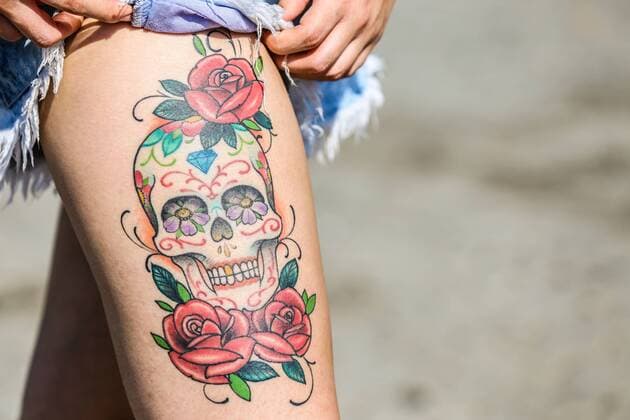 RIO DE JANEIRO, Brazil - 09 19 2015: ROCK IN RIO 2015 - Tattoos during Rock in Rio 2015.  Andr?xHorta