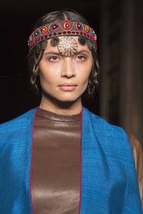 London, UK. 19 09 2015. Runway show of designer Maral Yazarloo for Maral - House of Middle East and Asia at Fashion Scout during London Fashion Week. London Fashion Week, Maral at Fashion Scout, London, UK 