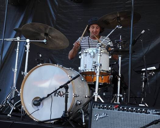 Sep. 18, 2015 - Del Mar, CA, United States of America - September 18, 2015 - PH Naffah drummer for Roger Clyne and the Peacemakers at KAABOO Del Mar Music Festival at the Del Mar Race Track and Fair Grounds in Del Mar, California Del Mar United States of America - ZUMAi88_