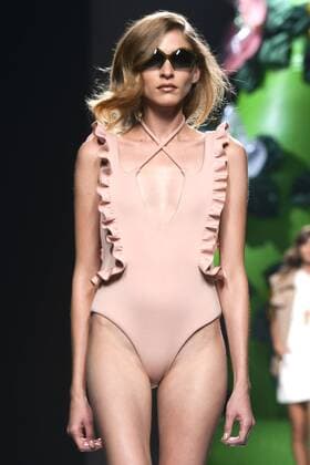 Model bei der Ana Locking Fashion Show auf der Mercedes-Benz Fashion Week Madrid Spring Summer 2016. Madrid, 19.09.2015 Ana Locking Model 