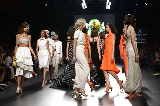 Models bei der Ana Locking Fashion Show auf der Mercedes-Benz Fashion Week Madrid Spring Summer 2016. Madrid, 19.09.2015 Ana Locking Models 