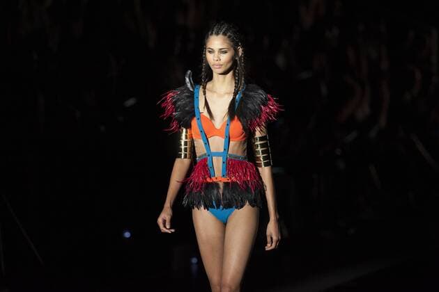 Sept. 19, 2015 - Madrid, Madrid, Spain - A model showcases designs by Andres Sarda on the runway at the Andres Sarda show during Mercedes-Benz Fashion Week Madrid Spring Summer 2016 at Ifema on September 19, 2015 in Madrid, Spain. Madrid Spain  - ZUMAn230