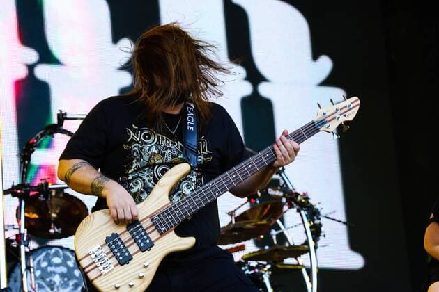RIO DE JANEIRO, Brazil - 09 19 2015: ROCK IN RIO 2015 - NOTURNALL: Brazilian metalheads open the Sunset Stage during Rock in Rio 2015.  Andr?xHorta