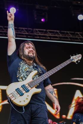 RIO DE JANEIRO, Brazil - 09 19 2015: ROCK IN RIO 2015 - NOTURNALL: Brazilian metalheads open the Sunset Stage during Rock in Rio 2015.  Andr?xHorta