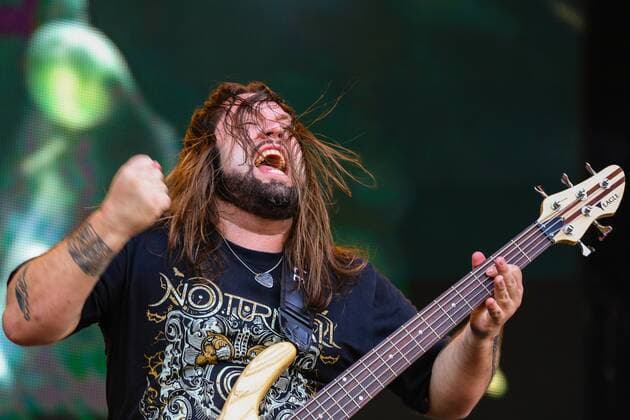 RIO DE JANEIRO, Brazil - 09 19 2015: ROCK IN RIO 2015 - NOTURNALL: Brazilian metalheads open the Sunset Stage during Rock in Rio 2015.  Andr?xHorta