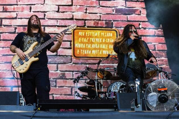 RIO DE JANEIRO, Brazil - 09 19 2015: ROCK IN RIO 2015 - NOTURNALL: Brazilian metalheads open the Sunset Stage during Rock in Rio 2015.  Andr?xHorta