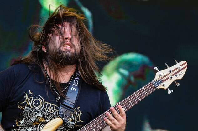 RIO DE JANEIRO, Brazil - 09 19 2015: ROCK IN RIO 2015 - NOTURNALL: Brazilian metalheads open the Sunset Stage during Rock in Rio 2015.  Andr?xHorta