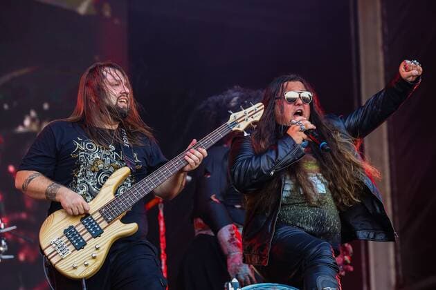 RIO DE JANEIRO, Brazil - 09 19 2015: ROCK IN RIO 2015 - NOTURNALL: Brazilian metalheads open the Sunset Stage during Rock in Rio 2015.  Andr?xHorta