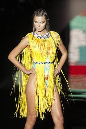 Sept. 19, 2015 - Madrid, Spain - A model showcases designs by Andres Sarda on the runway at the Andres Sarda show during Mercedes-Benz Fashion Week Madrid Spring Summer 2016 at Ifema on September 19, 2015 in Madrid, Spain. Madrid Spain  - ZUMAn230