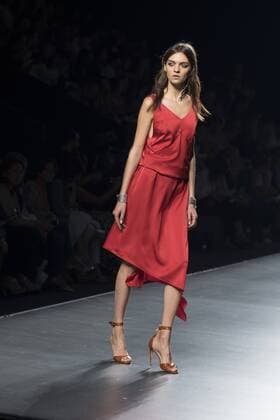 Sept. 19, 2015 - Madrid, Madrid, Spain - A model showcases designs by Roberto Torretta on the runway at the Roberto Torretta show during Mercedes-Benz Fashion Week Madrid Spring Summer 2016 at Ifema on September 19, 2015 in Madrid, Spain. Madrid Spain  - ZUMAn230