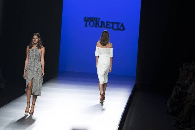 Sept. 19, 2015 - Madrid, Madrid, Spain - A model showcases designs by Roberto Torretta on the runway at the Roberto Torretta show during Mercedes-Benz Fashion Week Madrid Spring Summer 2016 at Ifema on September 19, 2015 in Madrid, Spain. Madrid Spain  - ZUMAn230