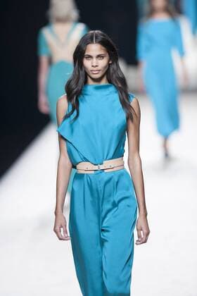 Sept. 19, 2015 - Madrid, Madrid, Spain - A model showcases designs by Juanjo Oliva on the runway at the Juanjo Oliva show during Mercedes-Benz Fashion Week Madrid Spring Summer 2016 at Ifema on September 19, 2015 in Madrid, Spain. Madrid Spain  - ZUMAn230