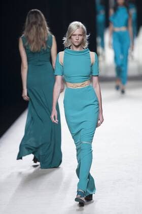 Sept. 19, 2015 - Madrid, Madrid, Spain - A model showcases designs by Juanjo Oliva on the runway at the Juanjo Oliva show during Mercedes-Benz Fashion Week Madrid Spring Summer 2016 at Ifema on September 19, 2015 in Madrid, Spain. Madrid Spain  - ZUMAn230