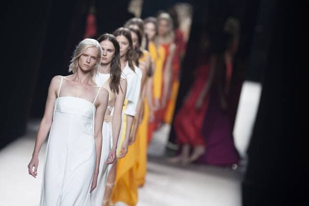 Sept. 19, 2015 - Madrid, Spain - A model showcases designs by Juanjo Oliva on the runway at the Juanjo Oliva show during Mercedes-Benz Fashion Week Madrid Spring Summer 2016 at Ifema on September 19, 2015 in Madrid, Spain. Madrid Spain  - ZUMAn230
