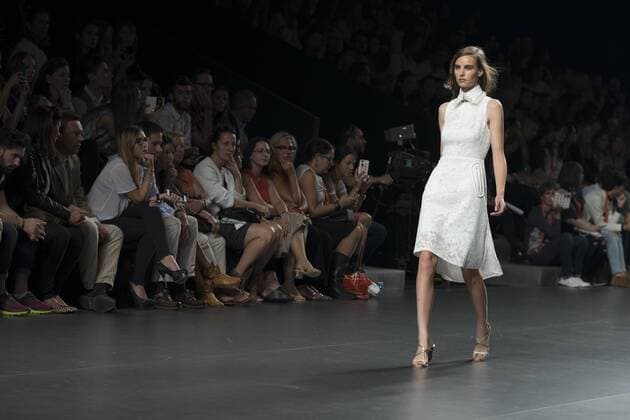Sept. 19, 2015 - Madrid, Madrid, Spain - A model showcases designs by Ana Locking on the runway at the Ana Locking show during Mercedes-Benz Fashion Week Madrid Spring Summer 2016 at Ifema on September 19, 2015 in Madrid, Spain. Madrid Spain  - ZUMAn230