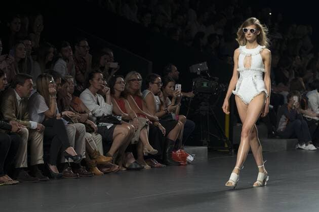 Sept. 19, 2015 - Madrid, Madrid, Spain - A model showcases designs by Ana Locking on the runway at the Ana Locking show during Mercedes-Benz Fashion Week Madrid Spring Summer 2016 at Ifema on September 19, 2015 in Madrid, Spain. Madrid Spain  - ZUMAn230