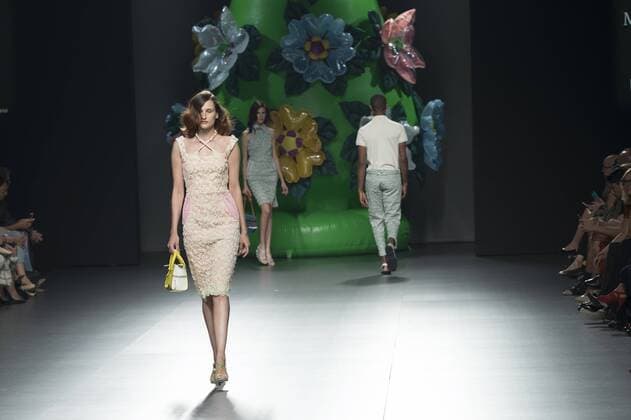 Sept. 19, 2015 - Madrid, Spain - A model showcases designs by Ana Locking on the runway at the Ana Locking show during Mercedes-Benz Fashion Week Madrid Spring Summer 2016 at Ifema on September 19, 2015 in Madrid, Spain. Madrid Spain  - ZUMAn230