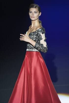 Sept. 19, 2015 - Madrid, Madrid, Spain - A model showcases designs by Hannibal Laguna on the runway at the Hannibal Laguna show during Mercedes-Benz Fashion Week Madrid Spring Summer 2015 16 at Ifema on September 19, 2015 in Madrid, Spain. Madrid Spain  - ZUMAn230