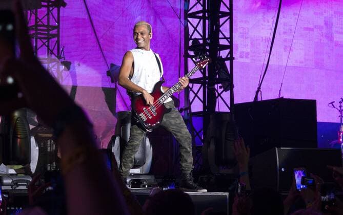 Sept. 18, 2015 - San Diego, CA, USA - September 18, 2015 - San Diego, California, USA - Tony Kanal, bassist of the band No Doubt, plays as the band headlines day one of the Kaaboo Festival at the Del Mar Fairgrounds. San Diego USA - ZUMAa97_