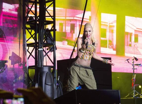 Sept. 18, 2015 - San Diego, CA, USA - September 18, 2015 - San Diego, California, USA - Gwen Stefani of the band No Doubt sings as the band headlined day one of the Kaaboo Festival at the Del Mar Fairgrounds. San Diego USA - ZUMAa97_