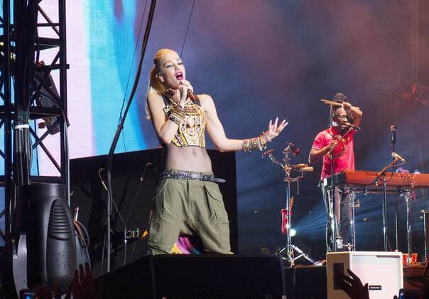 Sept. 18, 2015 - San Diego, CA, USA - September 18, 2015 - San Diego, California, USA - Gwen Stefani of the band No Doubt sings as the band headlined day one of the Kaaboo Festival at the Del Mar Fairgrounds. San Diego USA - ZUMAa97_