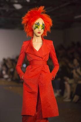 London, UK. 19 09 2015. London Fashion Week runway show of designer Gareth Pugh at the BFC Show Space in Brewer Street. London Fashion Week, Gareth Pugh, London, UK 