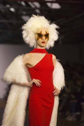 London, UK. 19 09 2015. London Fashion Week runway show of designer Gareth Pugh at the BFC Show Space in Brewer Street. London Fashion Week, Gareth Pugh, London, UK 