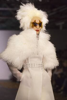 London, UK. 19 09 2015. London Fashion Week runway show of designer Gareth Pugh at the BFC Show Space in Brewer Street. London Fashion Week, Gareth Pugh, London, UK 