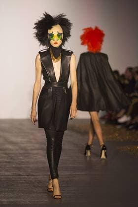 London, UK. 19 09 2015. London Fashion Week runway show of designer Gareth Pugh at the BFC Show Space in Brewer Street. London Fashion Week, Gareth Pugh, London, UK 