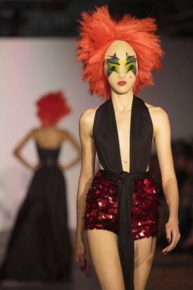 London, UK. 19 09 2015. London Fashion Week runway show of designer Gareth Pugh at the BFC Show Space in Brewer Street. London Fashion Week, Gareth Pugh, London, UK 