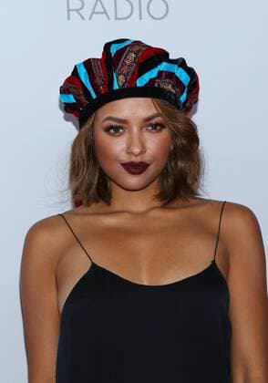 Kat Graham arrives for the iHeartRadio Music Festival at the MGM Festival Grounds in Las Vegas, Nevada on September 19, 2015.  LAV20150919087 JAMESxATOA