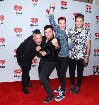 Walk the Moon arrives for the iHeartRadio Music Festival at the MGM Grand in Las Vegas, Nevada on September 19, 2015.  LAV20150919114 JAMESxATOA