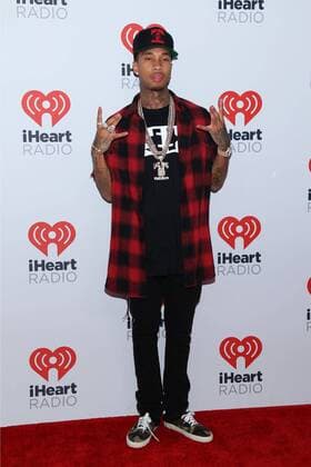Rapper Tyga arrives for the iHeartRadio Music Festival at the MGM Grand in Las Vegas, Nevada on September 19, 2015.  LAV20150919115 JAMESxATOA