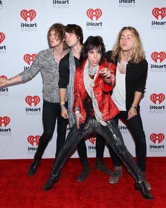 English Rock Band The Struts arrive for the iHeartRadio Music Festival at the MGM Grand in Las Vegas, Nevada on September 19, 2015.  LAV20150919102 JAMESxATOA