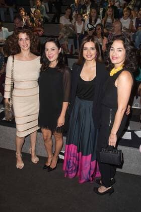 Ruth Gabriel, Eva Marciel, Aurora Carbonell y Rocio Munoz en el desfile de Leandro Cano y Esther Noriega de la Mercedes Benz Fashion Week 2015 en Madrid. 588 cordon press Ruth Gabriel, Eva Marciel, Aurora Carbonell and Rocio Munoz at the Leando Cano and Esther Noriega s fashion show of the Mercedes Benz Fashion Week 2015 in Madrid. 