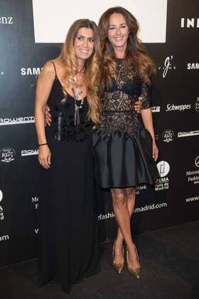 La disenadora Juana Martin con Monica Estarreado despues de su desfile de la Mercedes Benz Fashion Week 2015 en Madrid. 588 cordon press The designer Juana Martin with Monica Estarreado after her fashion show in Mercedes Benz Fashion Week 2015 in Madrid. 
