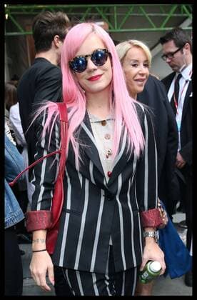 . 20 09 2015. London, United Kingdom. Lily Allen arriving at the Vivienne Westwood show at London Fashion Week S S 2016-Day three.  xStephenxLockx xi-Imagesx IIM-11067-0003